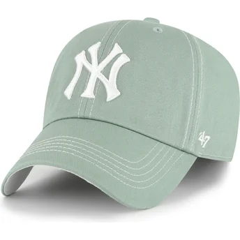 Mützen gebogen grün verstellbares band Clean Up Contrast Stitch der New York Yankees MLB von 47 Brand