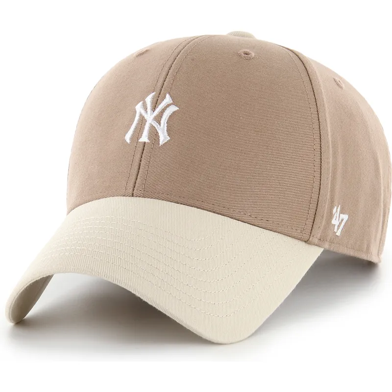 braune-verstellbare-gebogene-kappe-mvp-base-runner-two-tone-legend-der-new-york-yankees-mlb-von-47-brand