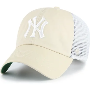 Mützen gebogen beige snapback Clean Up Trawler der New York Yankees MLB von 47 Brand