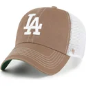 braune-trucker-kappe-clean-up-trawler-der-los-angeles-dodgers-mlb-von-47-brand