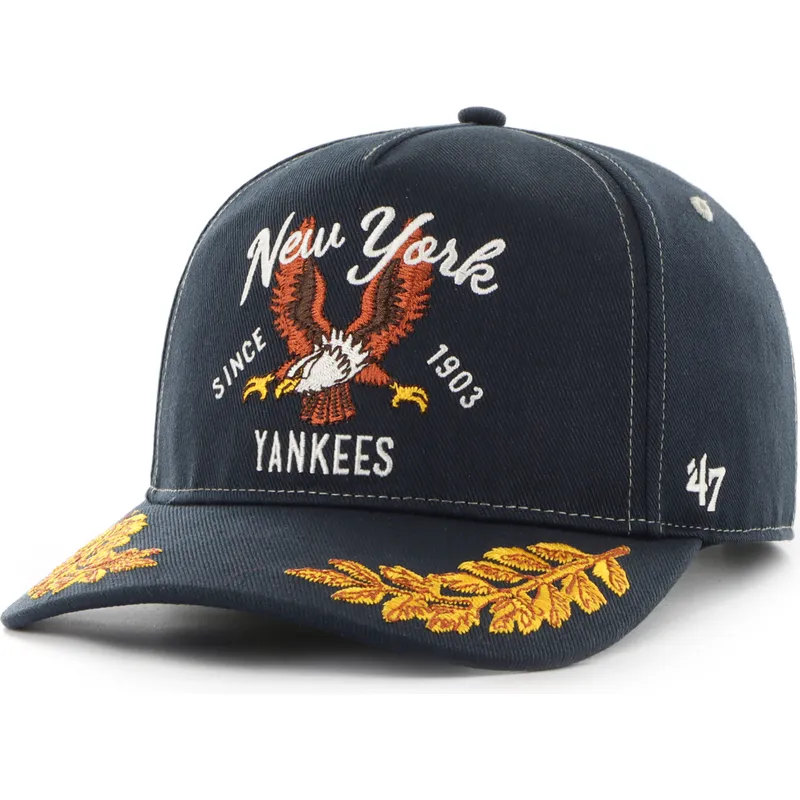 marineblaue-gebogene-snapback-kappe-hitch-keepsake-der-new-york-yankees-mlb-von-47-brand