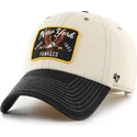 casquette-courbee-beige-et-noire-ajustable-clean-up-keepsake-new-york-yankees-mlb-47-brand