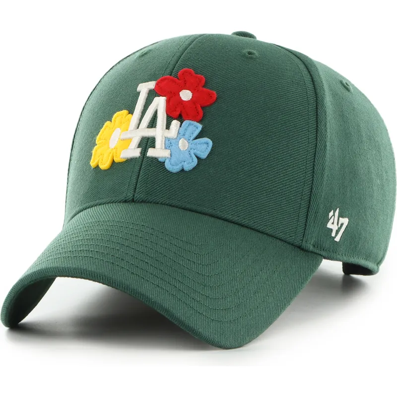 casquette-courbee-verte-ajustable-mvp-gallery-los-angeles-dodgers-mlb-47-brand