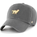 graue-verstellbare-curved-cap-clean-up-dog-base-runner-icon-hund-von-47-brand
