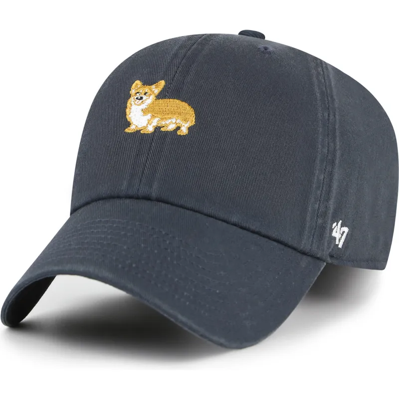 marineblaue-verstellbare-curved-cap-clean-up-dog-base-runner-icon-von-47-brand