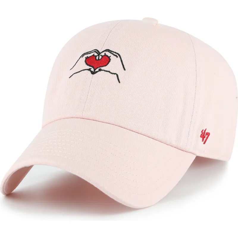 gebogene-rosa-verstellbare-kappe-clean-up-love-base-runner-icon-von-47-brand
