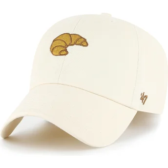 Mützen gebogen beige verstellbares band Croissant Cookie Clean Up Food Base Runner Icon von 47 Brand