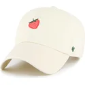 casquette-courbee-beige-ajustable-strawberry-cookie-clean-up-food-base-runner-icon-47-brand