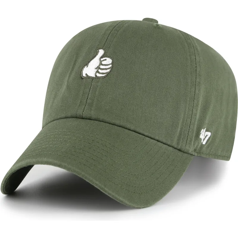 grune-verstellbare-curved-cap-clean-up-thumbs-up-base-runner-icon-von-47-brand