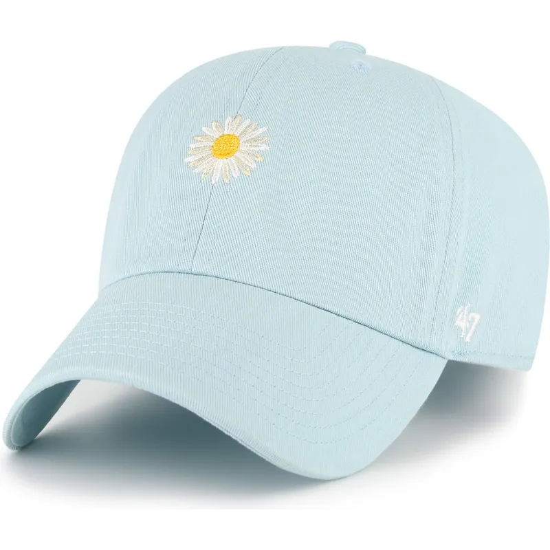 hellblaue-gebogene-verstellbare-kappe-flower-clean-up-nature-base-runner-icon-von-47-brand