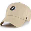 gebogene-khakifarbene-verstellbare-kappe-8-ball-clean-up-base-runner-icon-von-47-brand