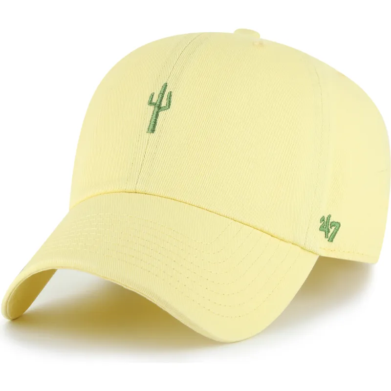 gelbe-verstellbare-curved-cap-cactus-clean-up-nature-base-runner-icon-von-47-brand