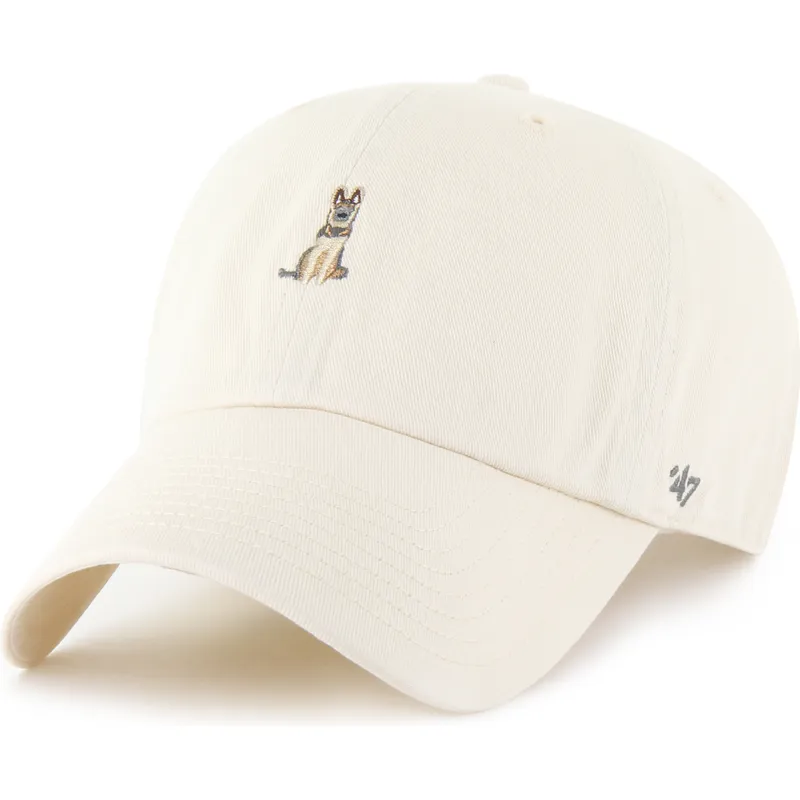 casquette-courbee-beige-ajustable-clean-up-dog-base-runner-icon-47-brand