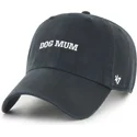 schwarze-verstellbare-gebogene-kappe-dog-mum-phrase-clean-up-base-runner-icon-von-47-brand