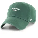 casquette-courbee-verte-ajustable-brunch-hat-phrase-clean-up-base-runner-icon-47-brand