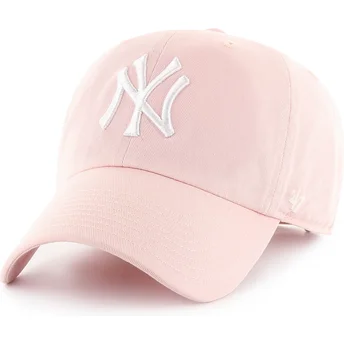 Mützen gebogen rosa verstellbares band Clean Up der New York Yankees MLB von 47 Brand
