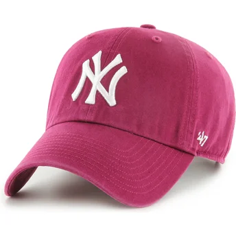 Mützen gebogen rot verstellbares band Clean Up Galaxy der New York Yankees MLB von 47 Brand