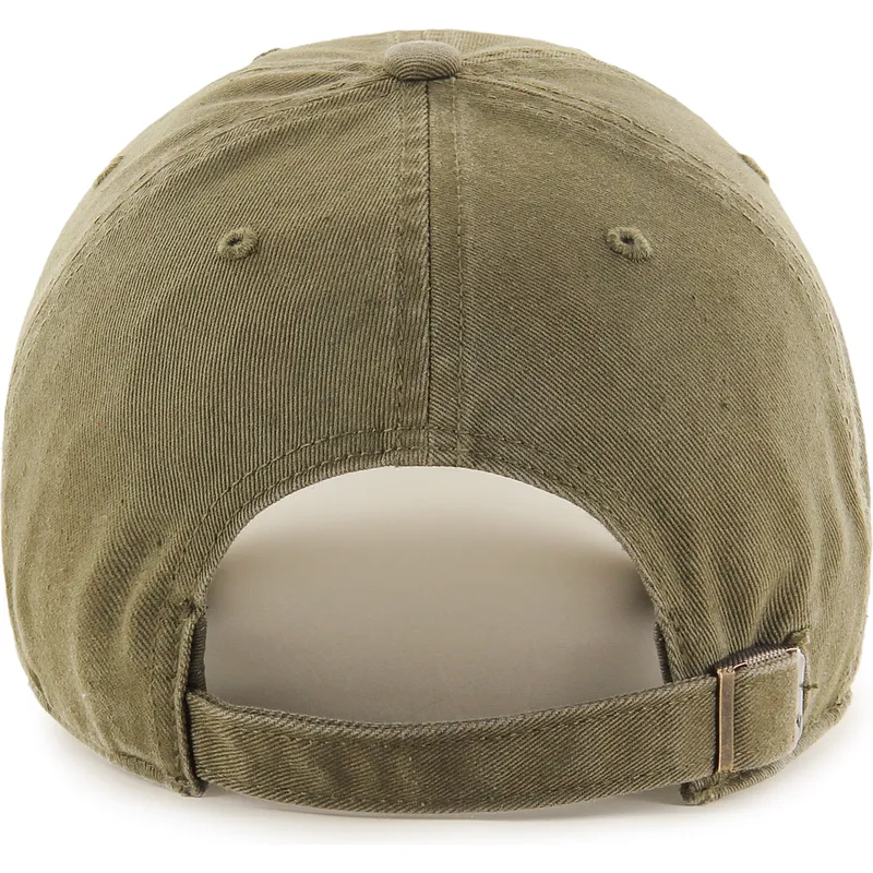 grune-verstellbare-curved-cap-clean-up-sandalwood-der-new-york-yankees-mlb-von-47-brand