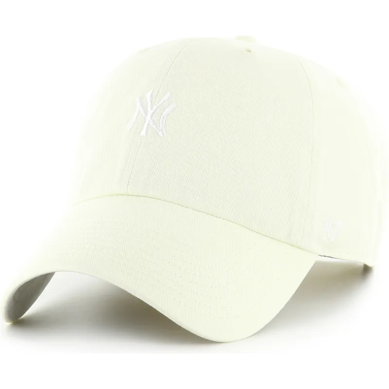 gelbe-helle-gebogene-verstellbare-kappe-clean-up-base-runner-der-new-york-yankees-mlb-von-47-brand gelbe-helle-gebogene-verstellbare-kappe-clean-up-base-runner-der-new-york-yankees-mlb-von-47-brand