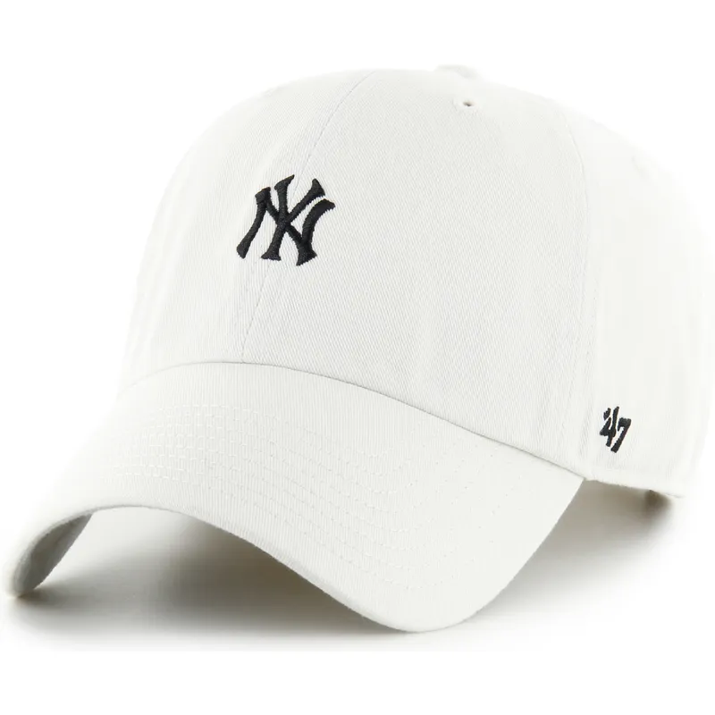 casquette-courbee-beige-ajustable-clean-up-base-runner-new-york-yankees-mlb-47-brand