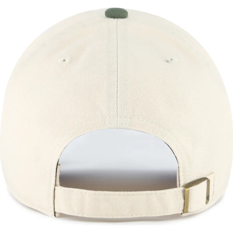 casquette-courbee-beige-et-verte-ajustable-clean-up-two-tone-no-loop-label-new-york-yankees-mlb-47-brand