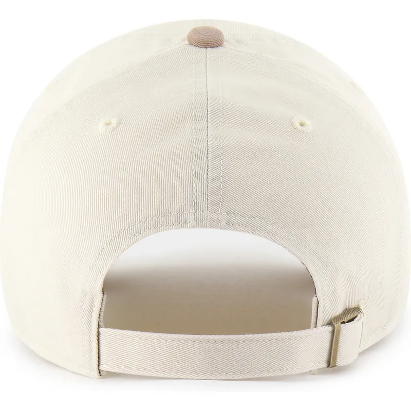 beige-und-braune-verstellbare-curved-cap-clean-up-two-tone-no-loop-label-der-new-york-yankees-mlb-von-47-brand beige-und-braune-verstellbare-curved-cap-clean-up-two-tone-no-loop-label-der-new-york-yankees-mlb-von-47-brand