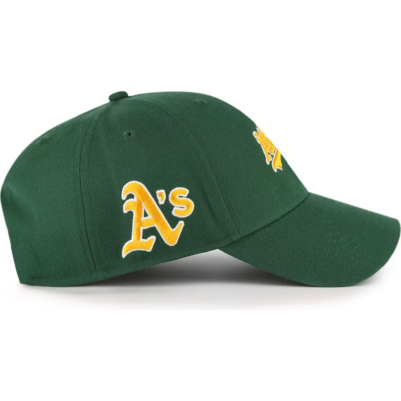 grune-verstellbare-gebogene-kappe-mvp-ballpark-script-shot-von-oakland-athletics-mlb-von-47-brand grune-verstellbare-gebogene-kappe-mvp-ballpark-script-shot-von-oakland-athletics-mlb-von-47-brand