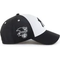 schwarze-und-weisse-gebogene-snapback-kappe-mvp-replica-sure-shot-der-new-york-yankees-mlb-von-47-brand
