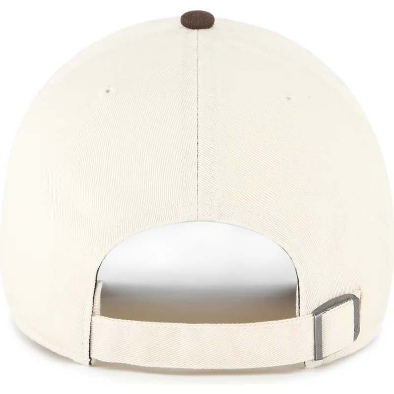 beige-und-braune-verstellbare-gebogene-kappe-clean-up-base-runner-two-tone-der-new-york-yankees-mlb-von-47-brand