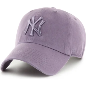 Mützen gebogen violett verstellbares band Clean Up Iris der New York Yankees MLB von 47 Brand