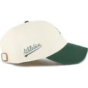 beige-und-grune-verstellbare-gebogene-kappe-clean-up-base-runner-sure-shot-two-tone-von-mlb-von-47-brand