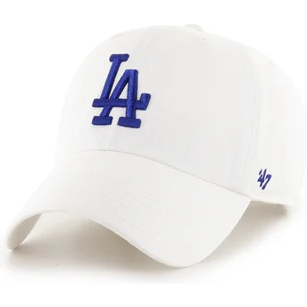 Mützen gebogen weiß verstellbares band Clean Up der Los Angeles Dodgers MLB von 47 Brand