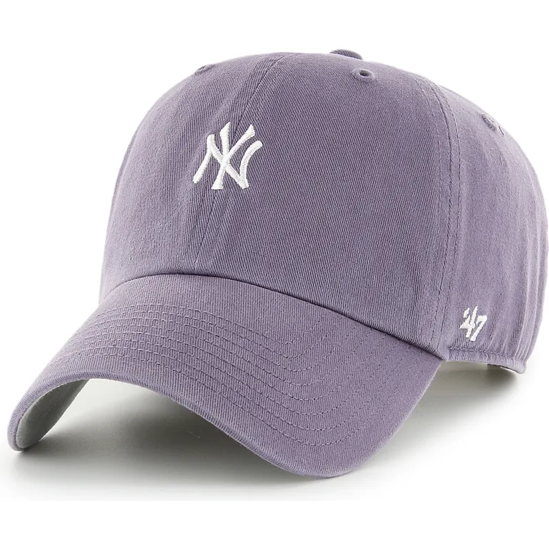 casquette-courbee-violette-ajustable-clean-up-base-runner-iris-new-york-yankees-mlb-47-brand
