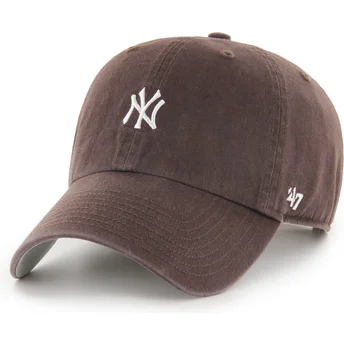 Mützen gebogen braun verstellbares band Clean Up Base Runner Mini der New York Yankees MLB von 47 Brand