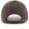 braune-verstellbare-curved-cap-clean-up-base-runner-mini-logo-der-new-york-yankees-mlb-von-47-brand