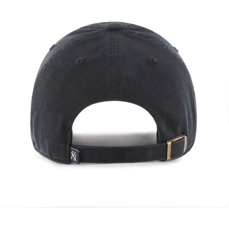 schwarze-verstellbare-curved-cap-mit-schwarzem-logo-clean-up-der-new-york-yankees-mlb-von-47-brand