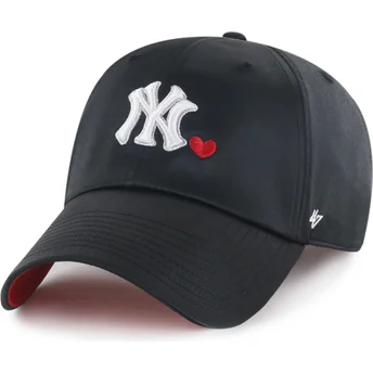 Mützen gebogen schwarz verstellbares band Clean Up With Love der New York Yankees MLB von 47 Brand
