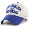 beige-und-blaue-verstellbare-gebogene-kappe-mvp-broke-line-der-los-angeles-dodgers-mlb-von-47-brand