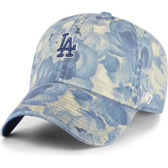Mützen gebogen blau verstellbares band Clean Up Gardenia der Los Angeles Dodgers MLB von 47 Brand