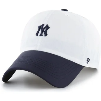 Mützen gebogen weiß verstellbares band Clean Up Vista Mini Two Tone der New York Yankees MLB von 47 Brand