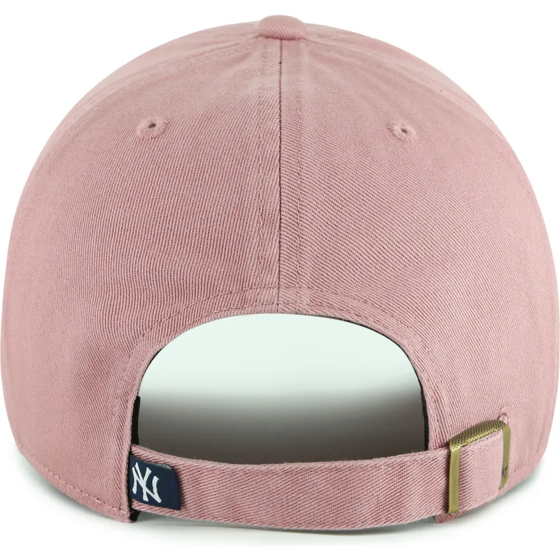 casquette-courbee-rose-ajustable-clean-up-icon-alt-strawberry-new-york-yankees-mlb-47-brand