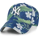 casquette-courbee-bleue-marine-ajustable-clean-up-beach-side-new-york-yankees-mlb-47-brand