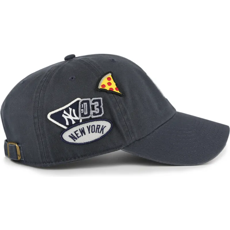 marineblaue-verstellbare-curved-cap-clean-up-badges-vintage-der-new-york-yankees-mlb-von-47-brand