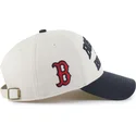 casquette-courbee-beige-et-bleue-marine-ajustable-mvp-broke-line-boston-red-sox-mlb-47-brand