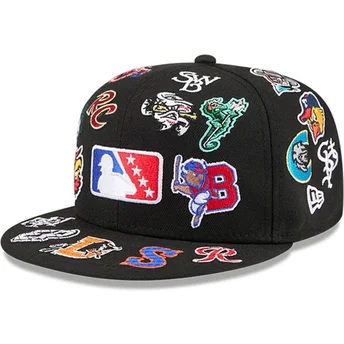 Mützen flach schwarz angepasst 59FIFTY All Over der MiLB von New Era