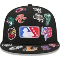 schwarze-enganliegende-59fifty-all-over-flat-cap-von-milb-von-new-era