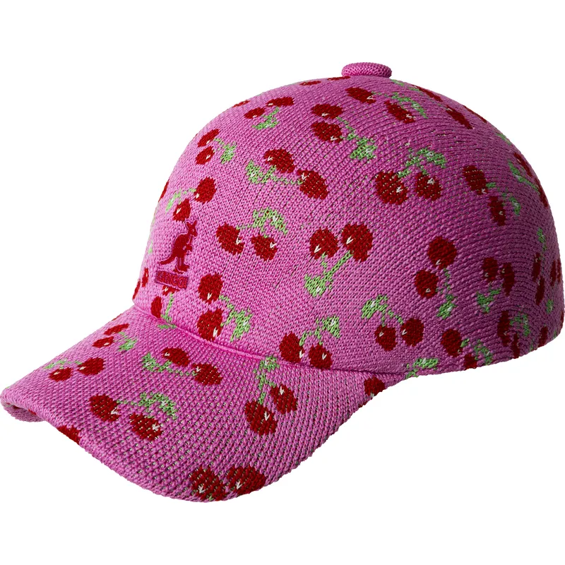 rosa-verstellbare-gebogene-kappe-cherry-spacecap-von-kangol