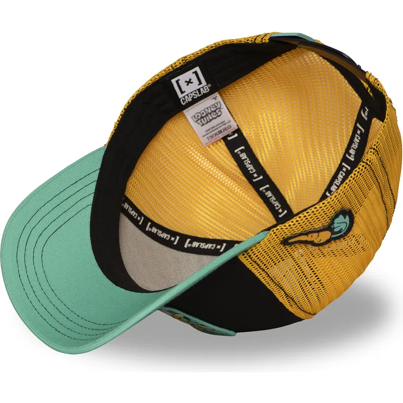 schwarze-gelbe-und-grune-trucker-kappe-bugs-bunny-loo13-bugb-looney-tunes-von-capslab