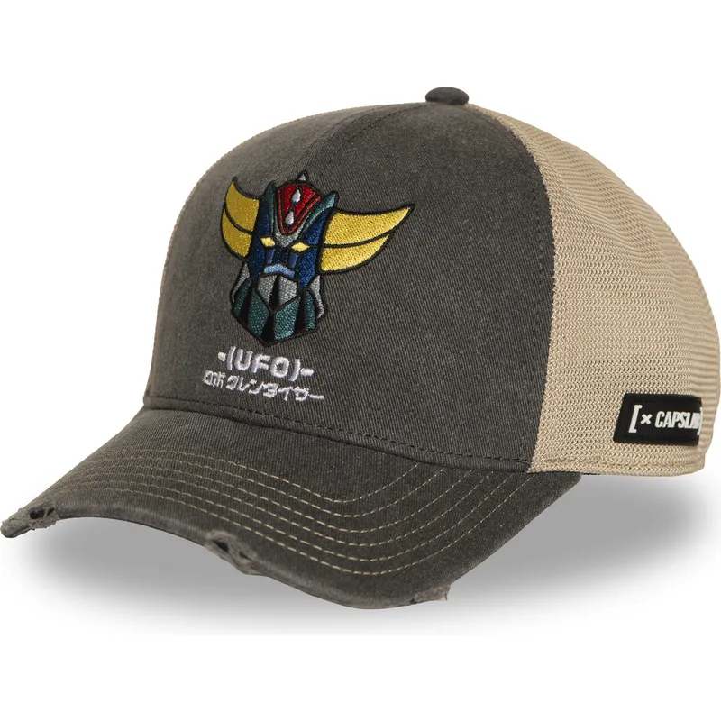 casquette-trucker-grise-et-beige-robot-grendizer-gol7-golb-capslab