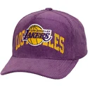 violette-gebogene-snapback-kappe-arch-stamp-pro-der-los-angeles-lakers-nba-von-mitchell-ness